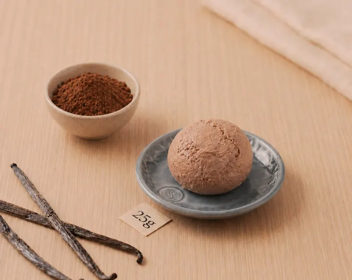 Chocolate-base GrahamBalls in a bowl.